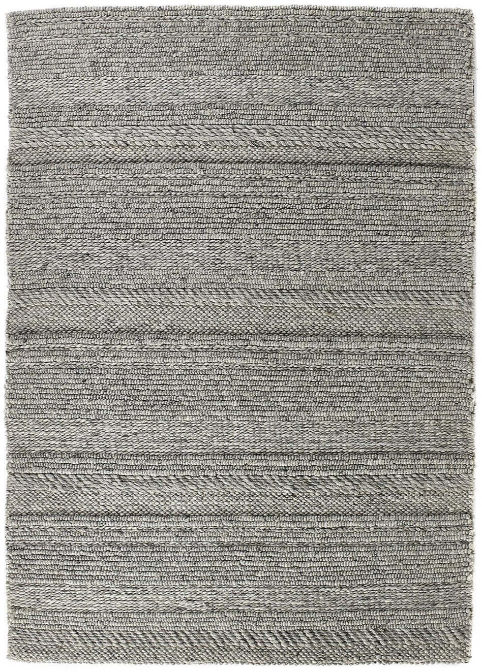 Chunky Natural/Grey Knitted Rug The Rugs