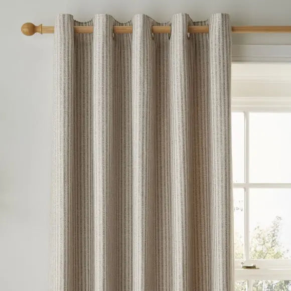 Churchgate Herringbone Stripe Eyelet Curtains Dunelm