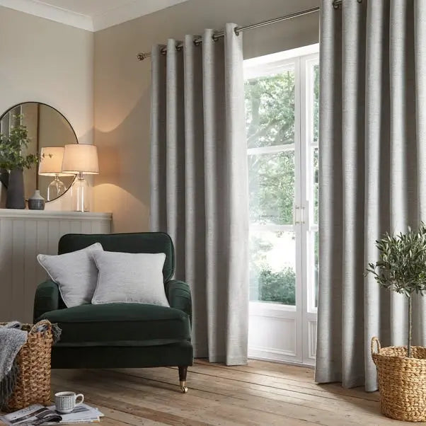 Churchgate Swithland Herringbone Eyelet Curtains Dunelm