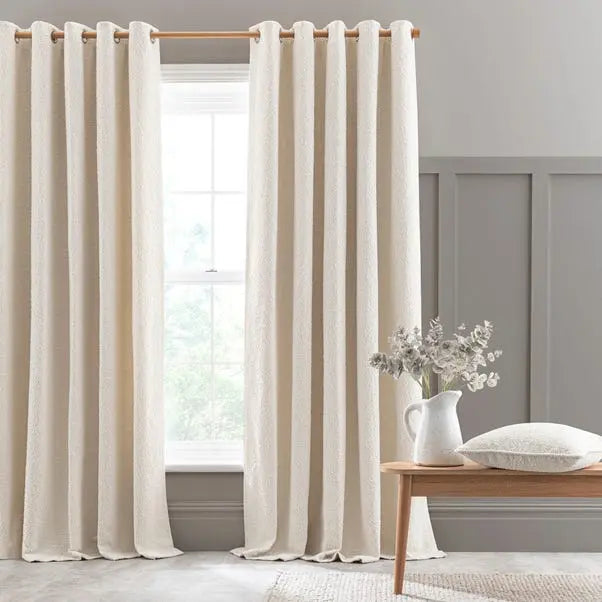 Churchgate Woodhouse Boucle Eyelet Curtains Dunelm