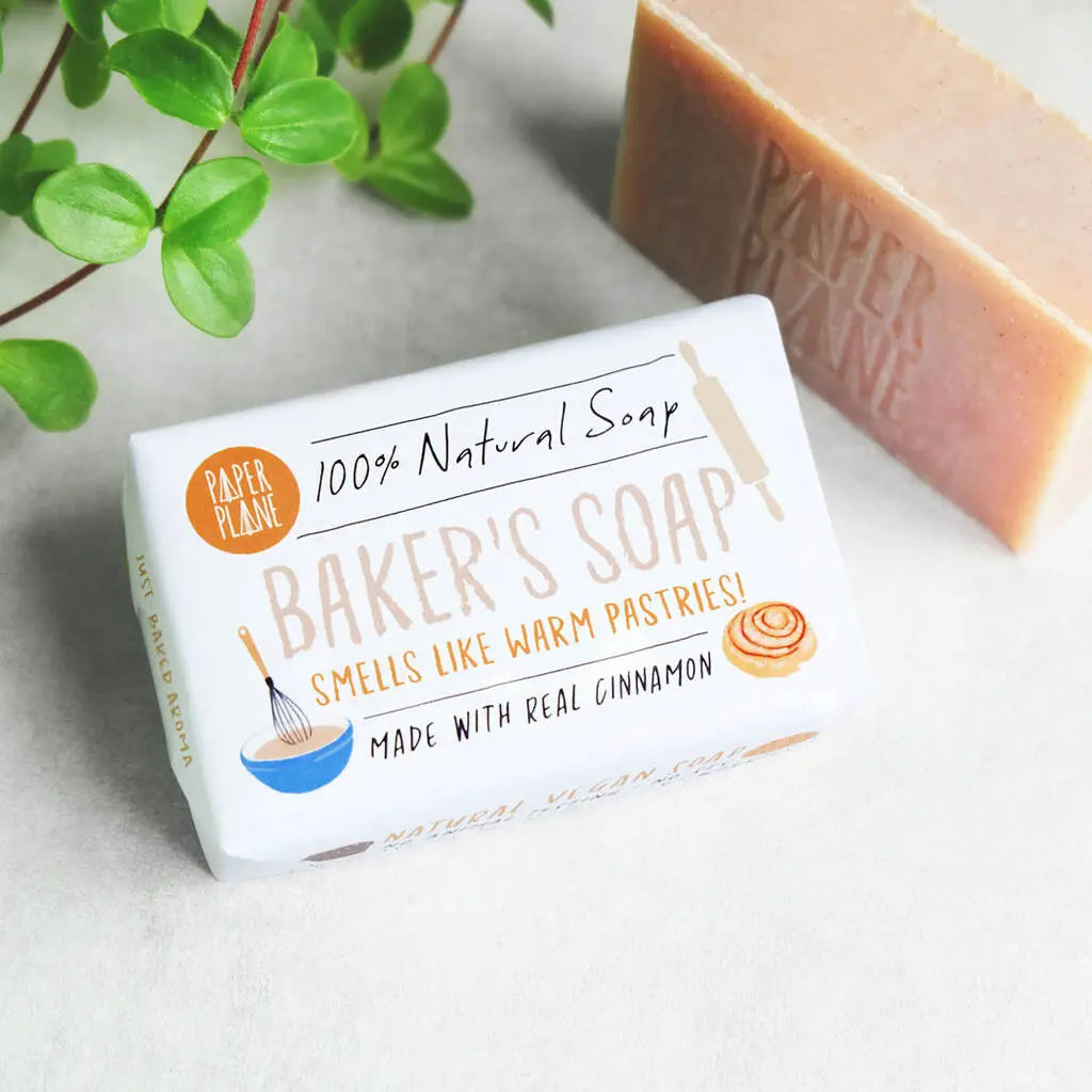 Cinnamon Baker's Soap 100% Natural Vegan Paper Plane
