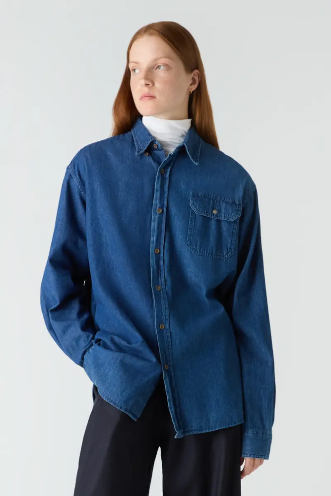 Classic Denim Shirt - E. L.V Denim - Dark Blue/L Bamford