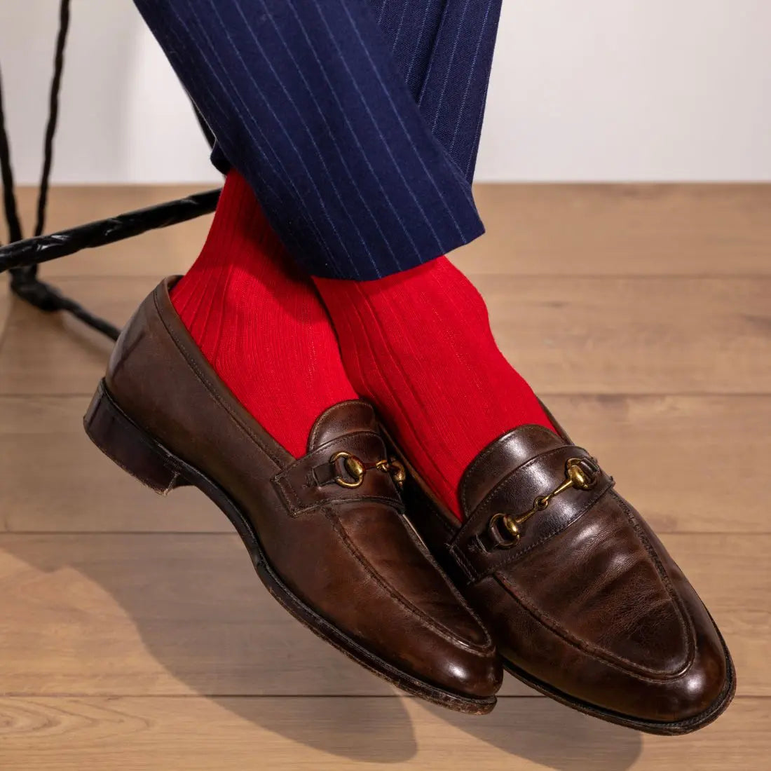 Classic Red Bamboo Socks Swole Panda