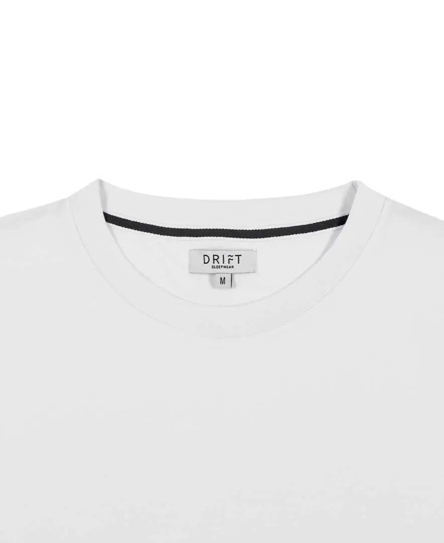 Classic White Mens Pyjama T-Shirt Drift Sleepwear