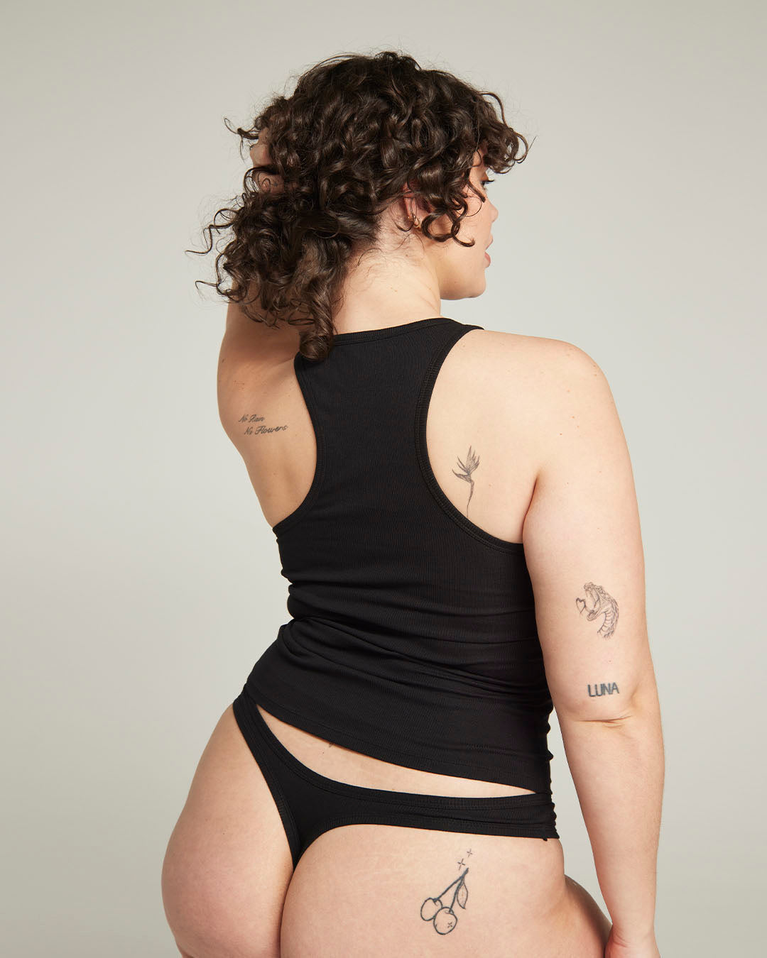 The Organic Cotton Classic Vest - Black Nudea