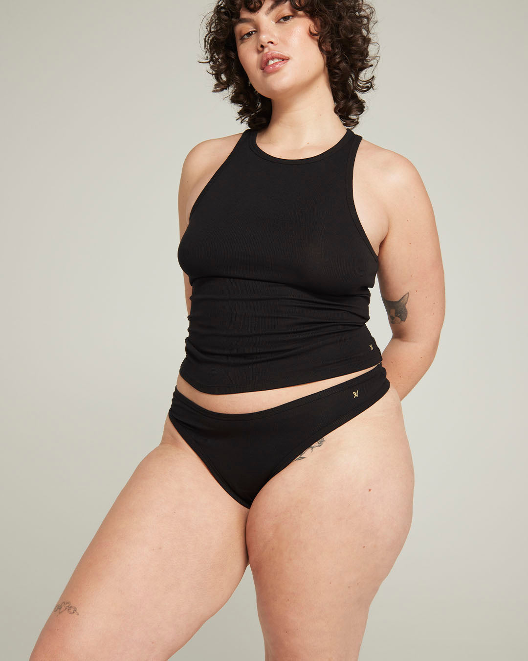 The Organic Cotton Classic Vest - Black Nudea