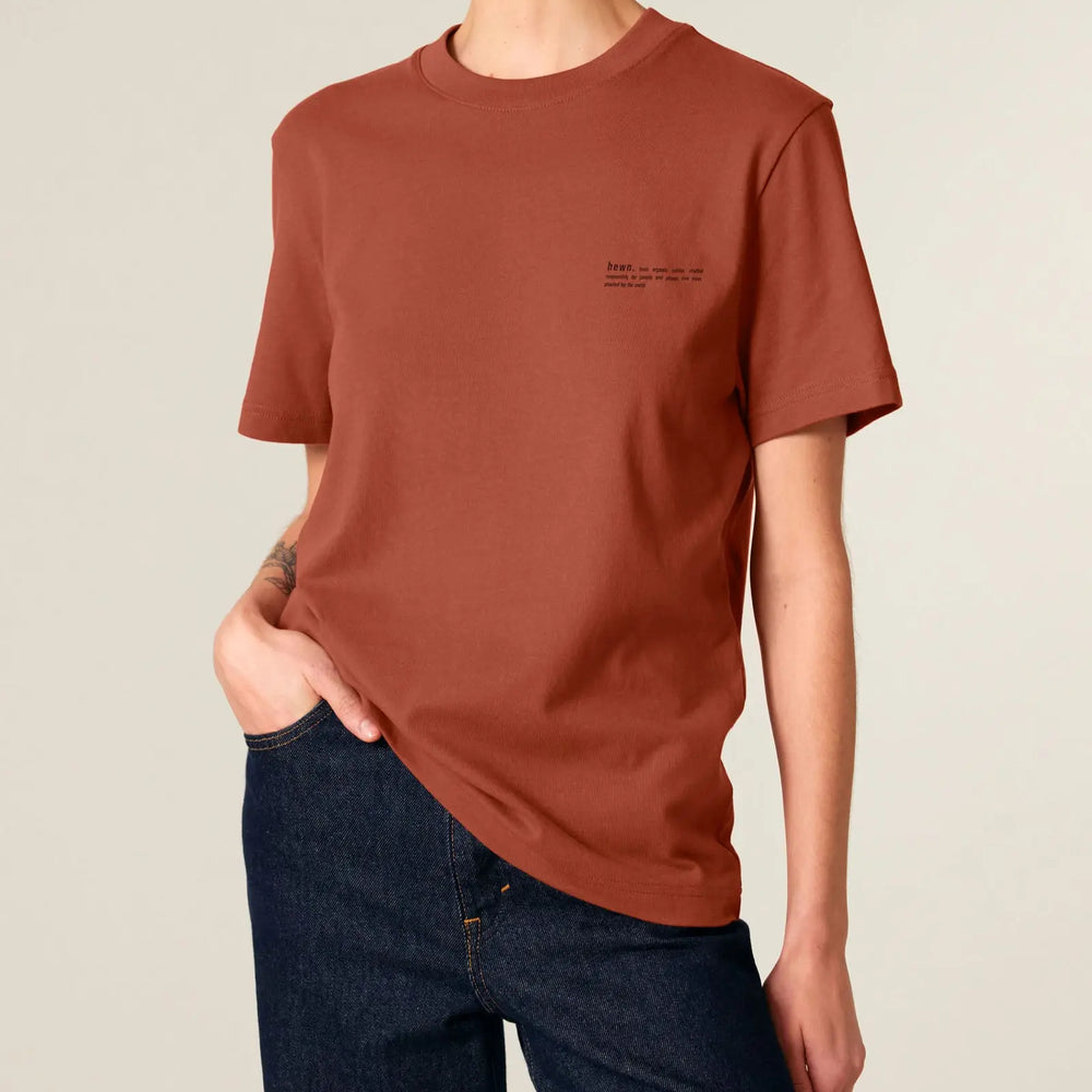 Clay Brown Unisex Organic Cotton Relaxed-Fit T-Shirt hewn.