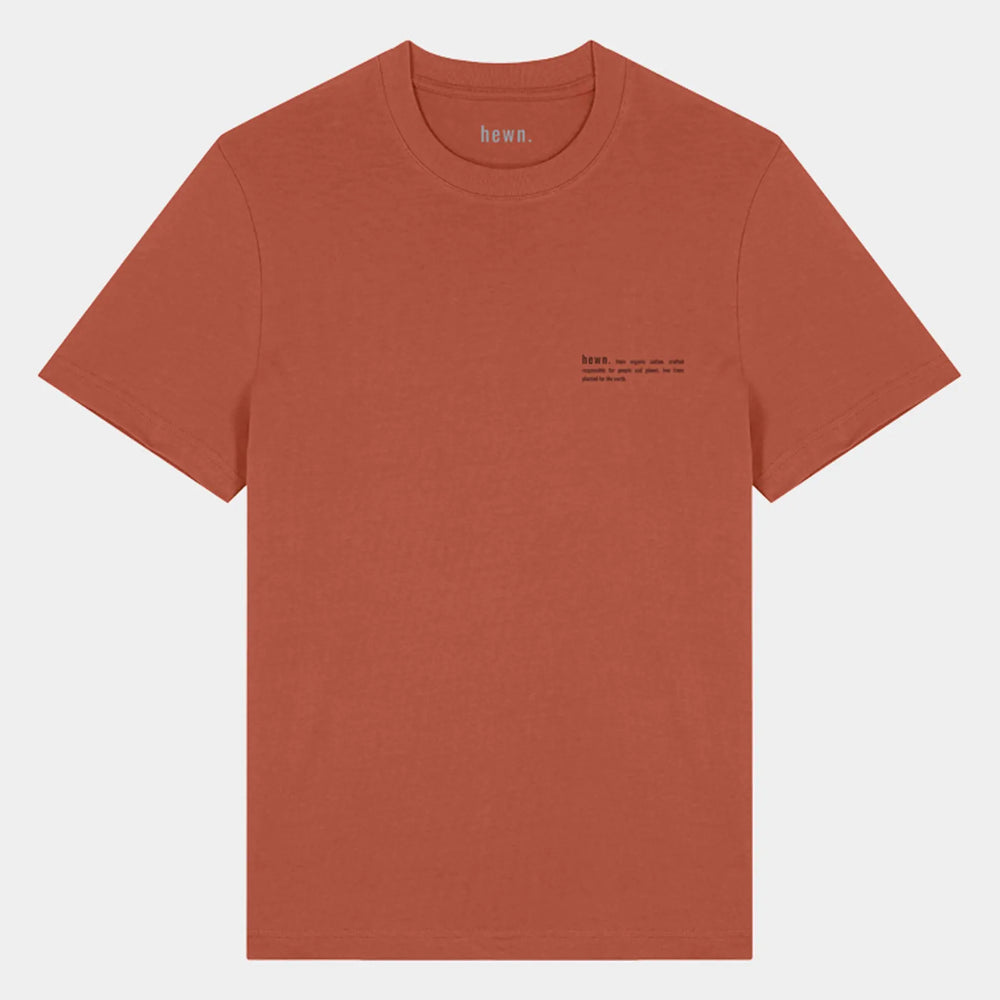 Clay Brown Womens Organic Cotton Relaxed-Fit T-Shirt hewn.