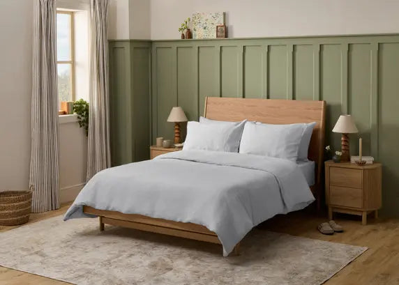 Cloud Grey Cool Linen Bedding Set Simba