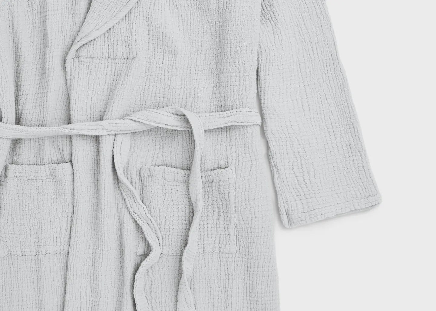Cloud Grey Soft Muslin Robe Simba