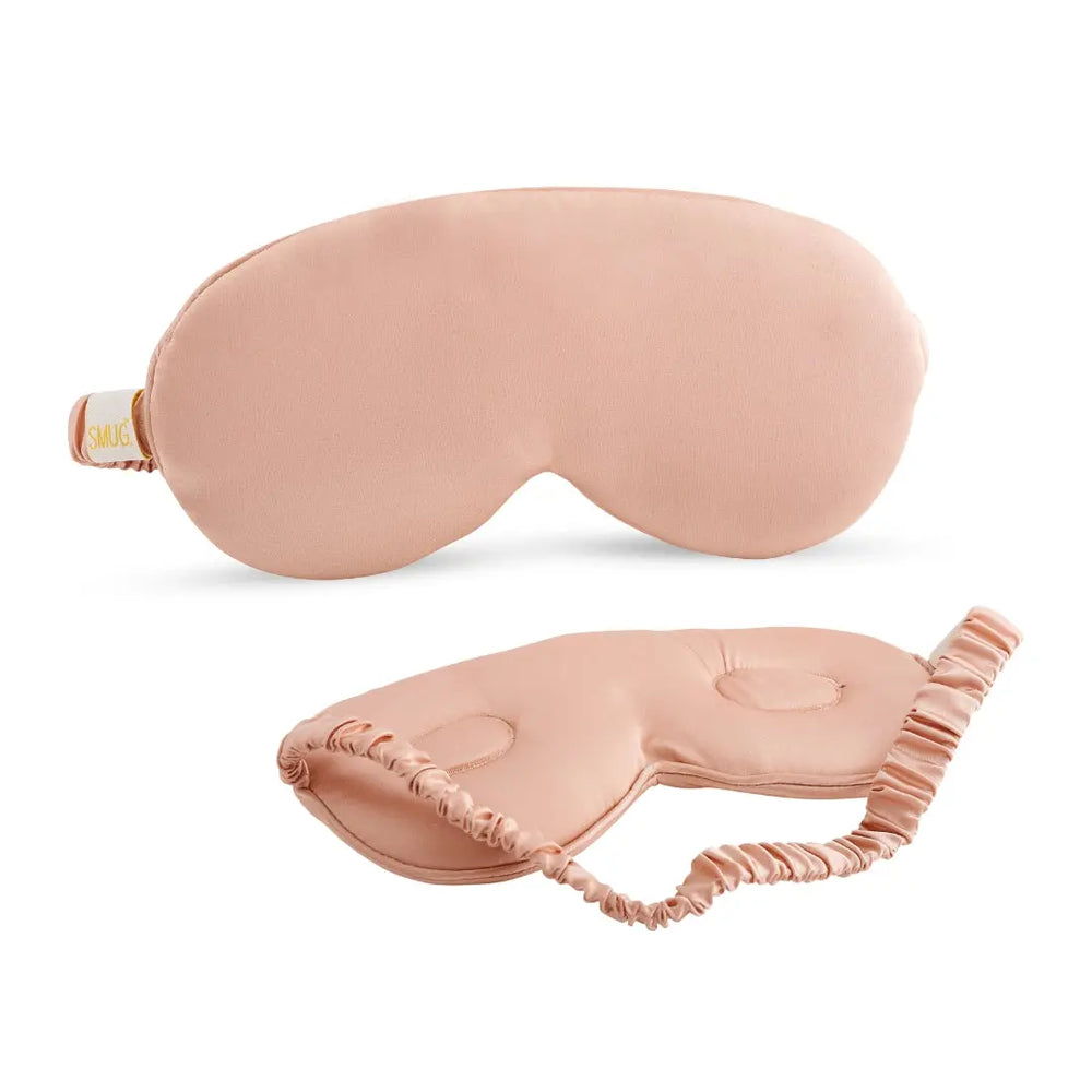 Cloud Padded Satin Sleep Mask - Caramel Print SMUG