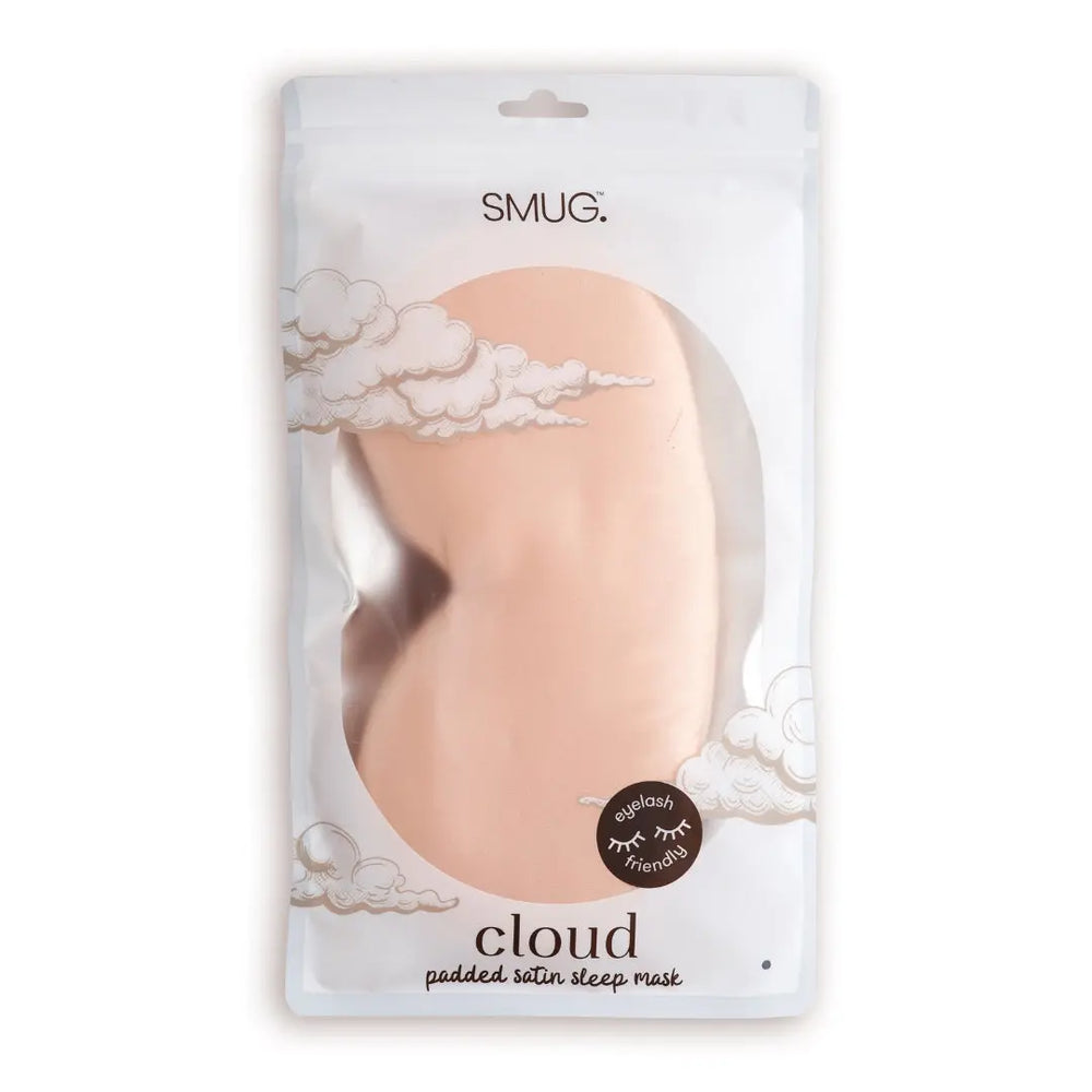 Cloud Padded Satin Sleep Mask - Caramel Print SMUG