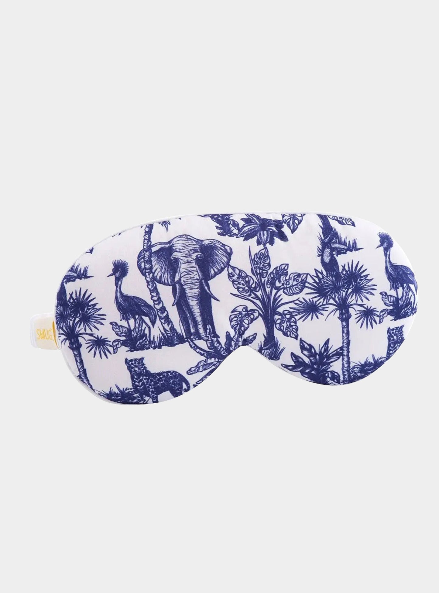 Elephant Cloud Padded Satin Sleep Mask SMUG