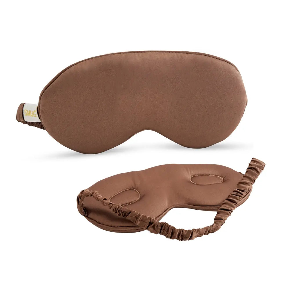 Cloud Padded Satin Sleep Mask - Mocha Print SMUG