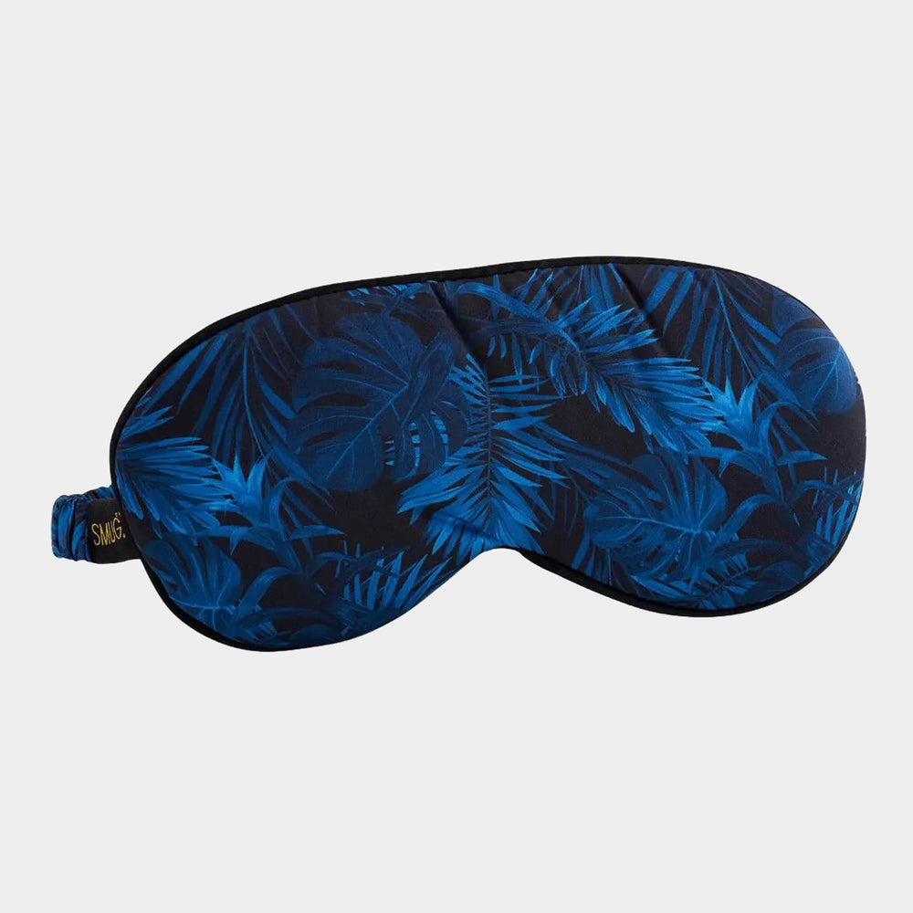 Palm Noir Cloud Padded Satin Sleep Mask SMUG