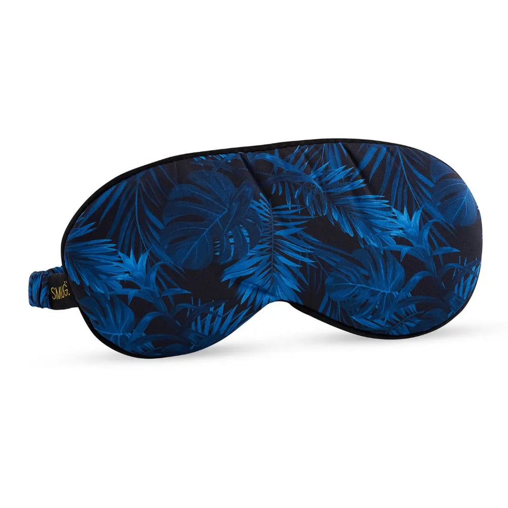 Cloud Padded Satin Sleep Mask - Palm Noir SMUG