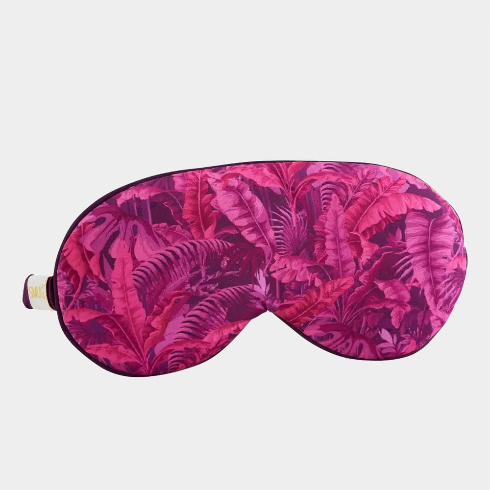 Pink Fern Cloud Padded Satin Sleep Mask SMUG
