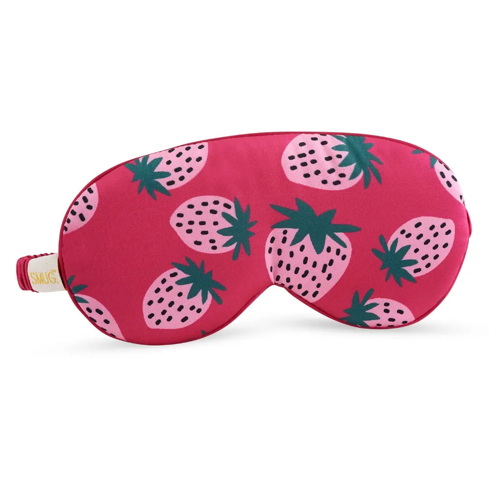 Cloud Padded Satin Sleep Mask - Strawberry Dreams SMUG