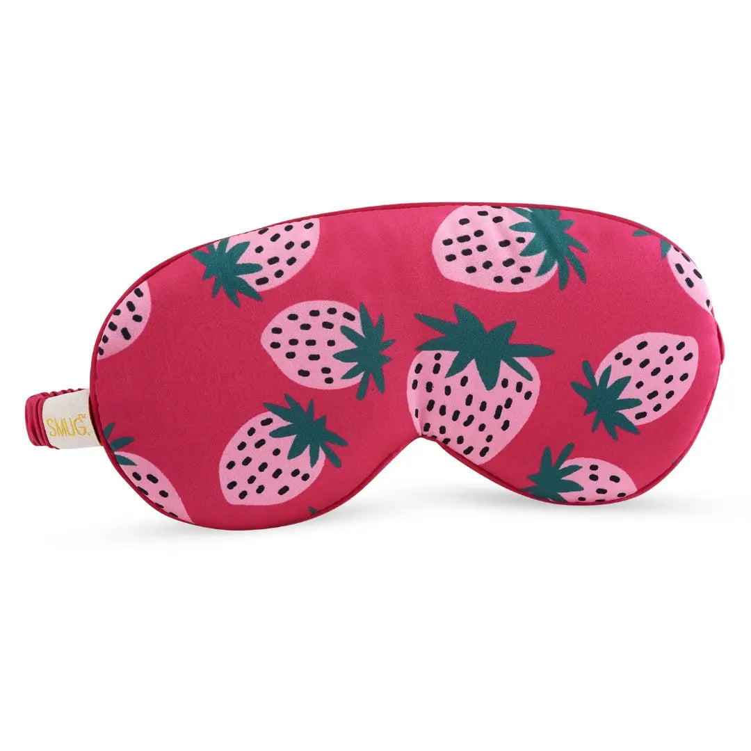 Cloud Padded Satin Sleep Mask - Strawberry Dreams SMUG