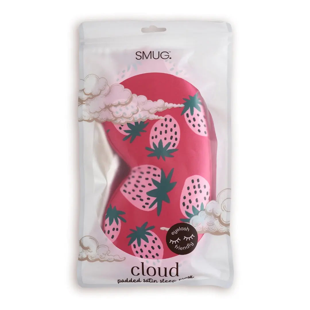 Cloud Padded Satin Sleep Mask - Strawberry Dreams SMUG