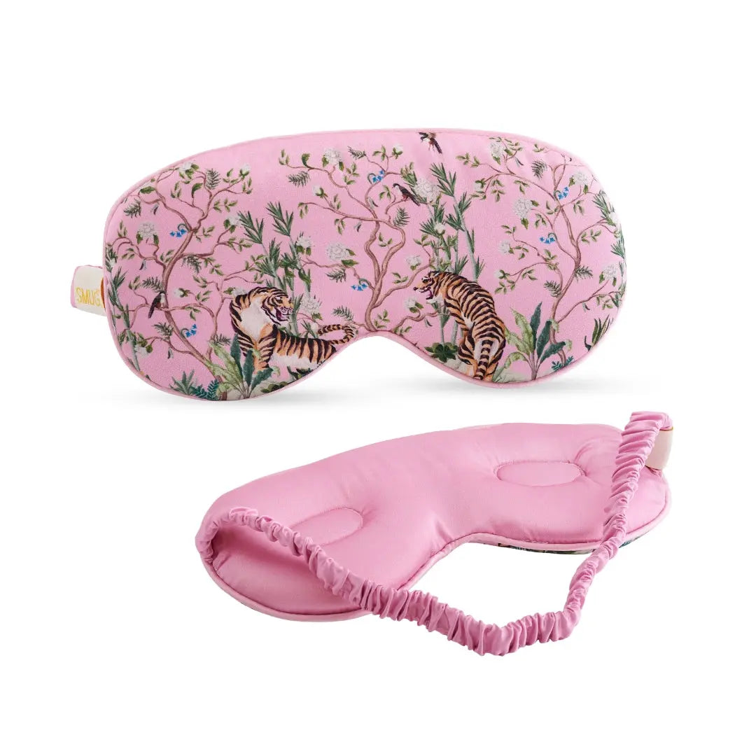 Cloud Padded Satin Sleep Mask - Tiger Print SMUG