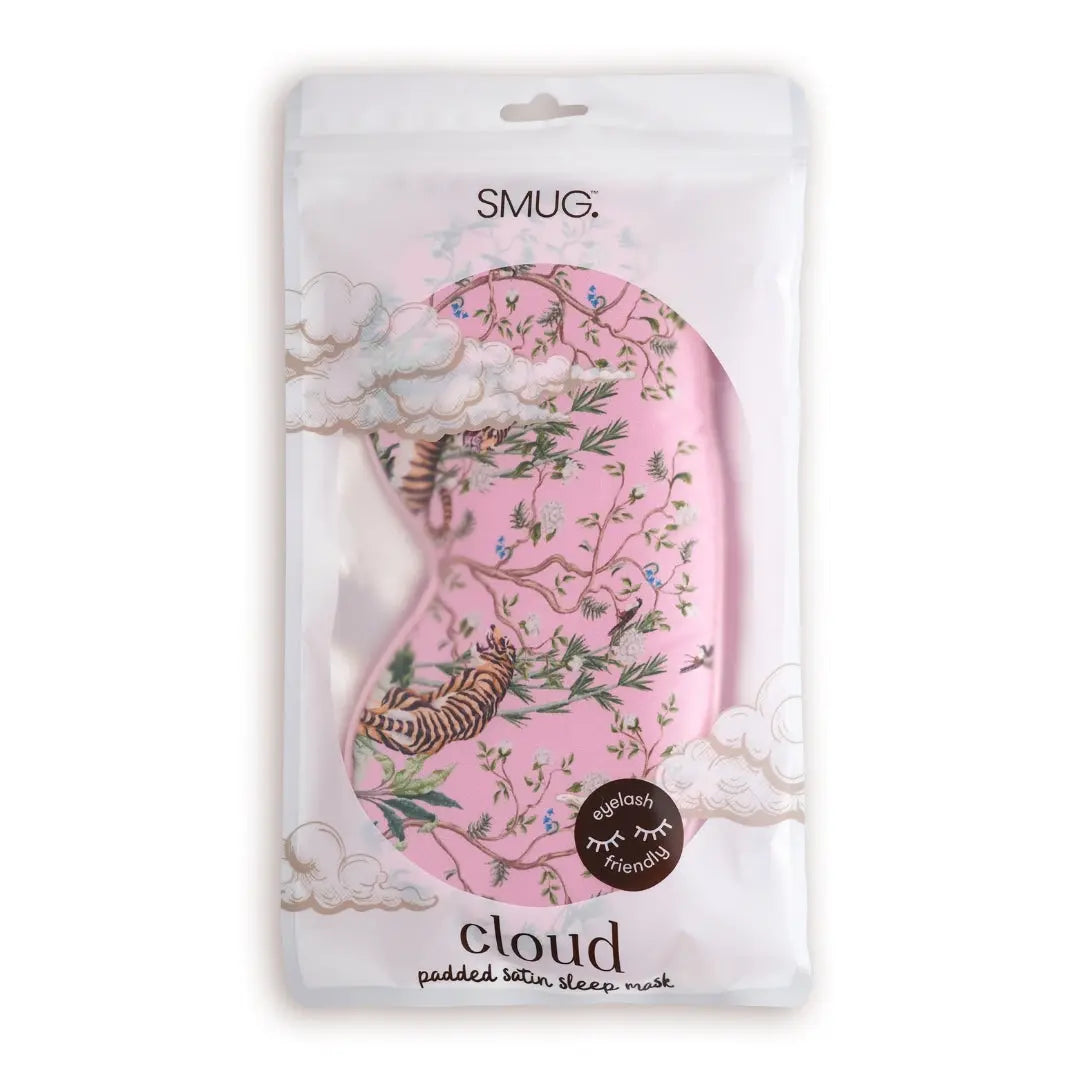 Cloud Padded Satin Sleep Mask - Tiger Print SMUG