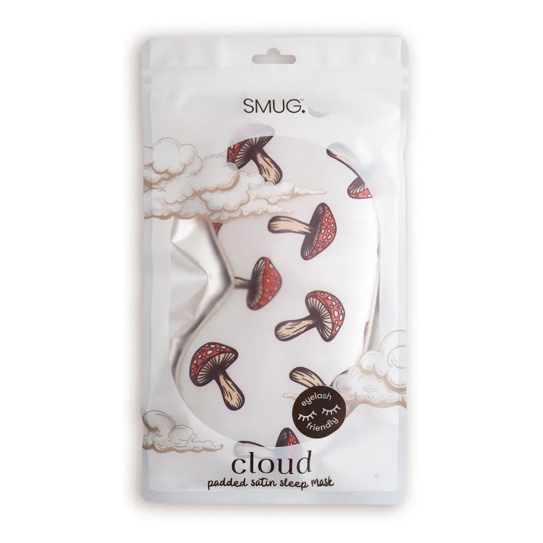 Cloud Padded Satin Sleep Mask - Toadstool SMUG