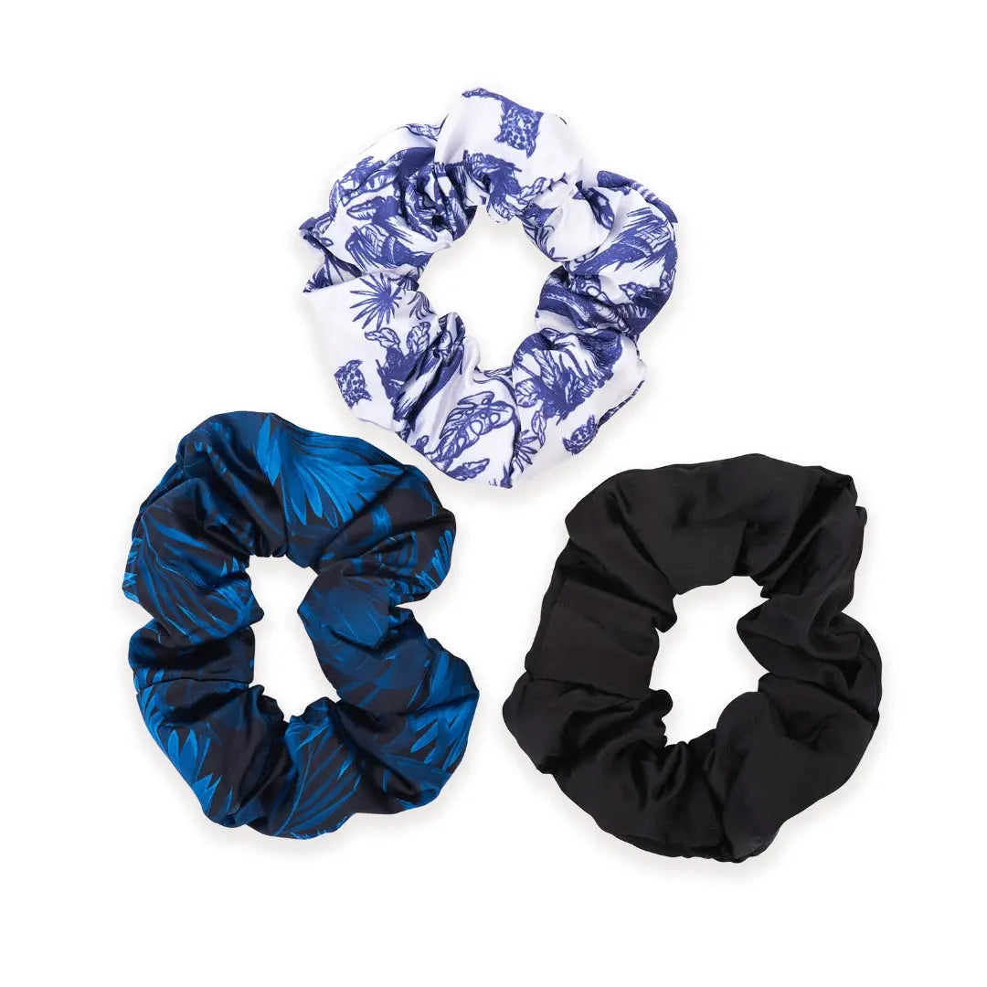 Cloud Satin Hair Scrunchie Set (set of 3) - Elephant Noir SMUG