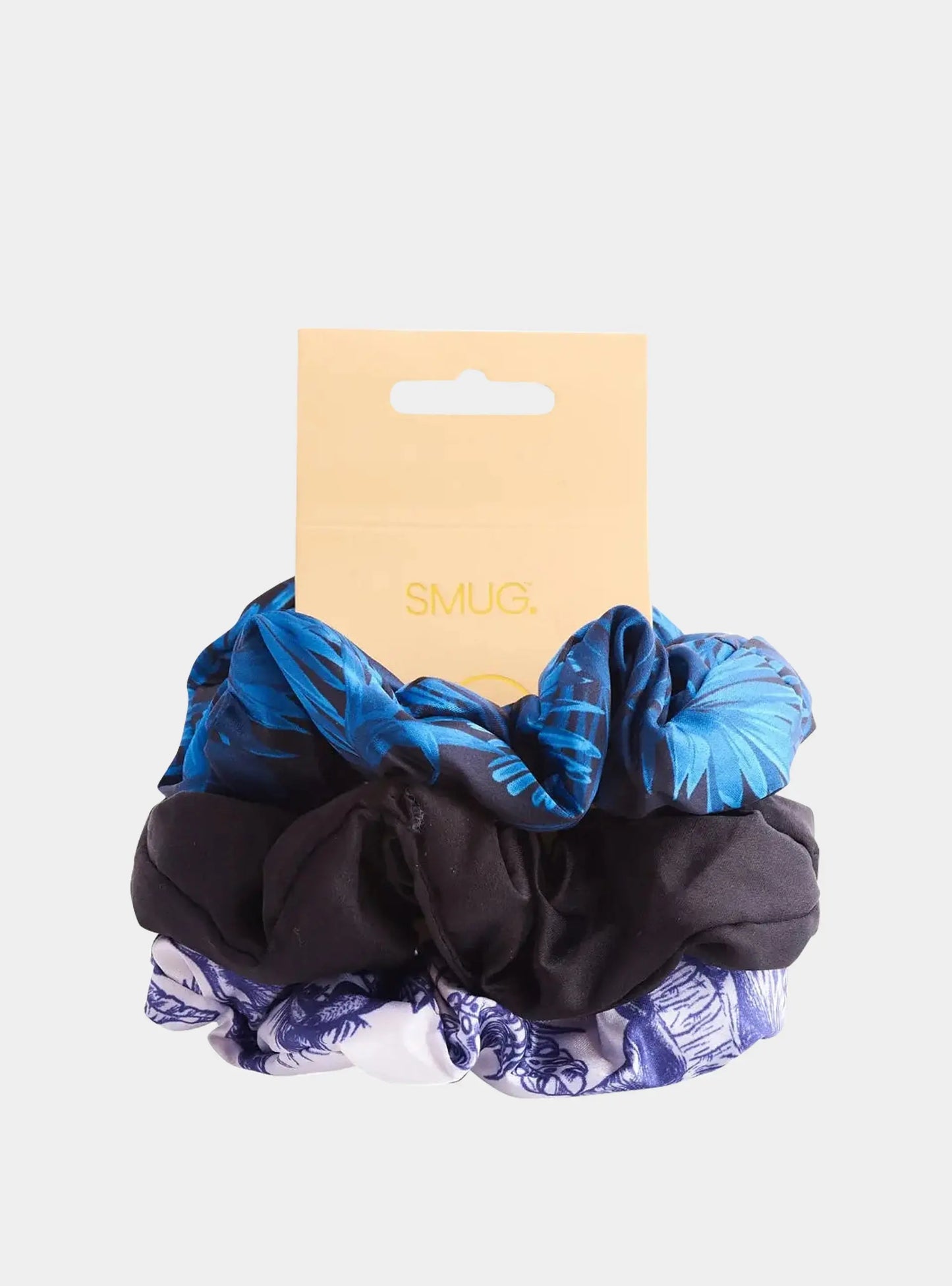 Cloud Satin Hair Scrunchie Set (set of 3) - Elephant Noir SMUG