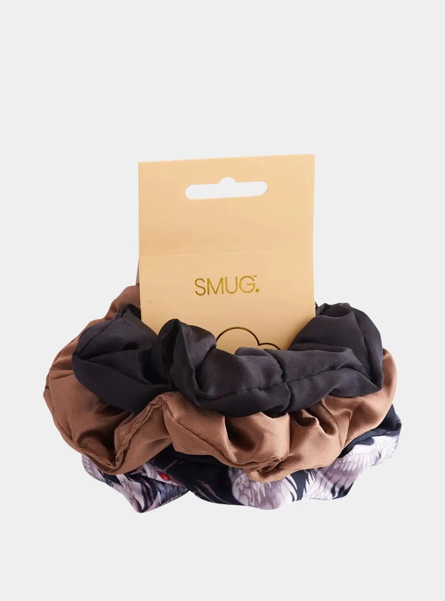 Cloud Satin Hair Scrunchie Set (set of 3) - Moonlit Mocha SMUG
