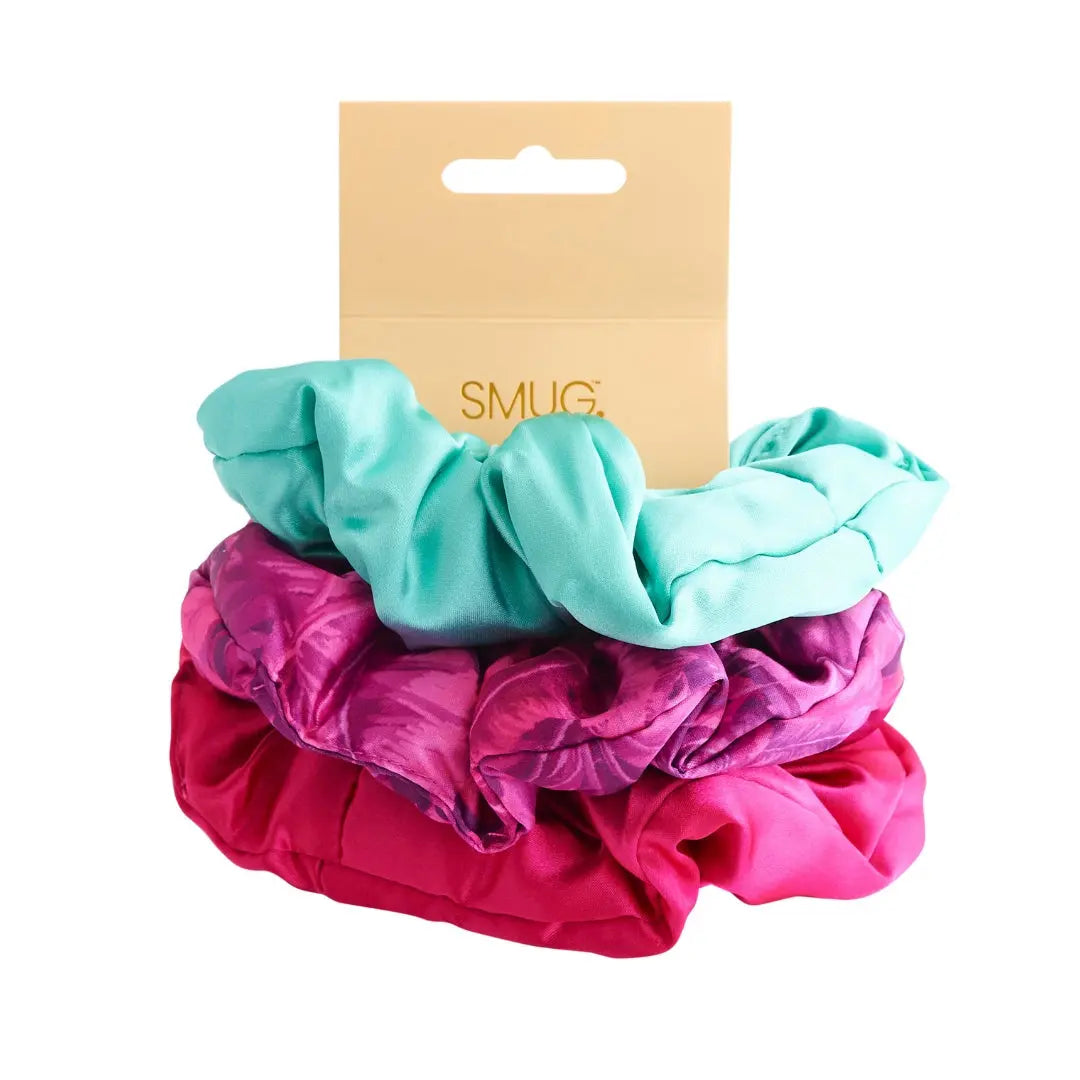 Cloud Satin Hair Scrunchie Set (set of 3) - Scarlett Fern SMUG
