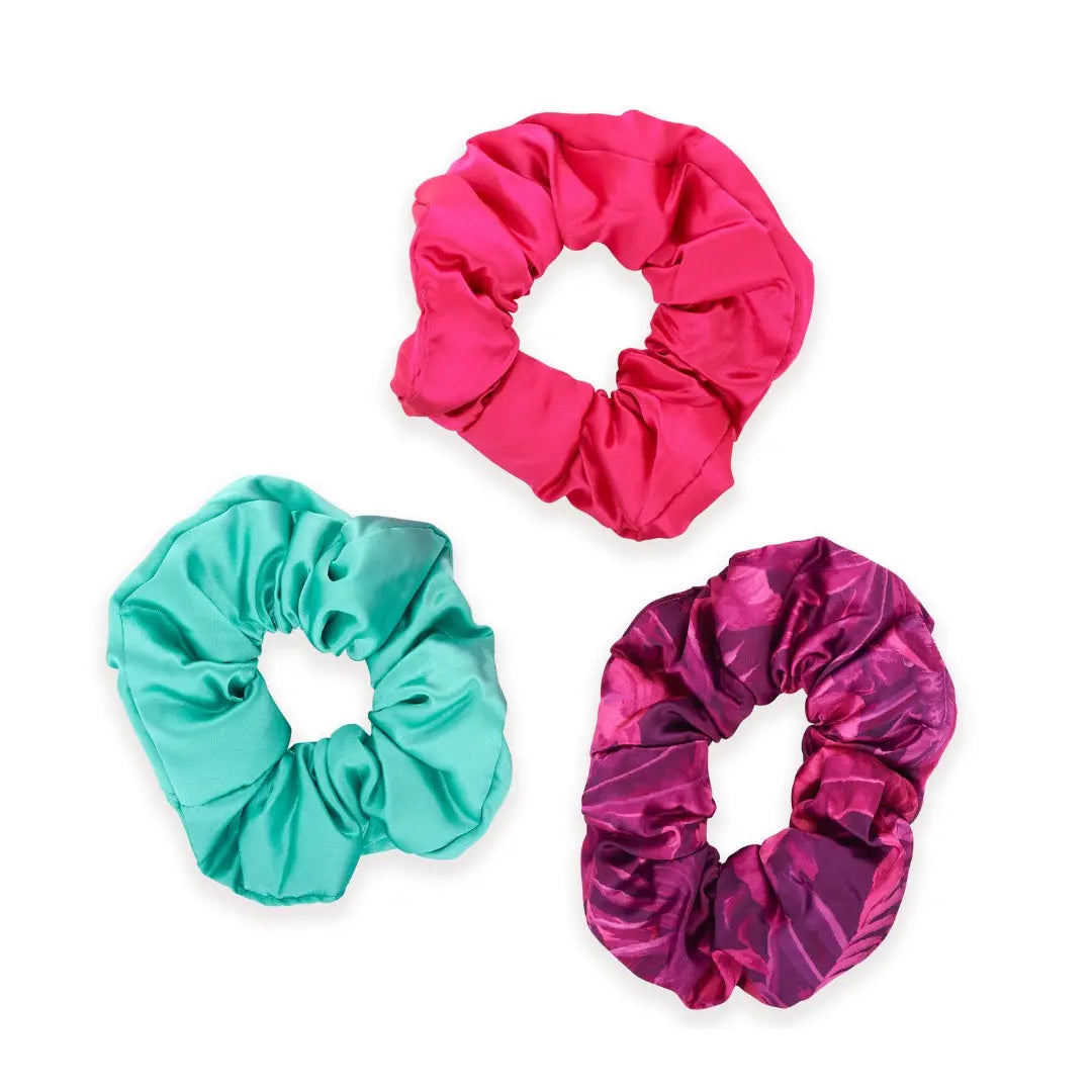Cloud Satin Hair Scrunchie Set (set of 3) - Scarlett Fern SMUG