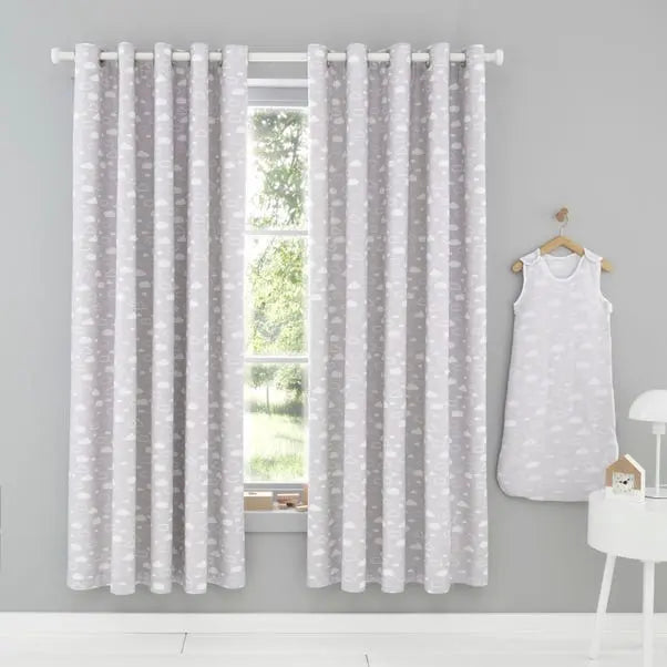 Cloud Thermal Blackout Eyelet Curtains Dunelm