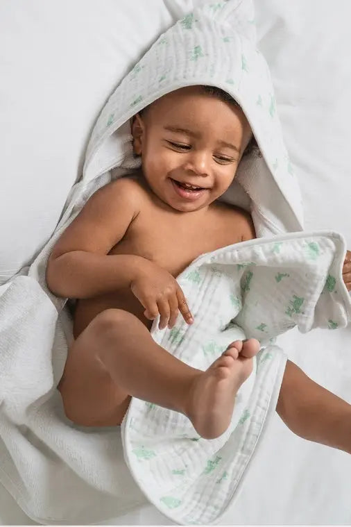 Clover Baby Cotton Hooded Towel Bamford