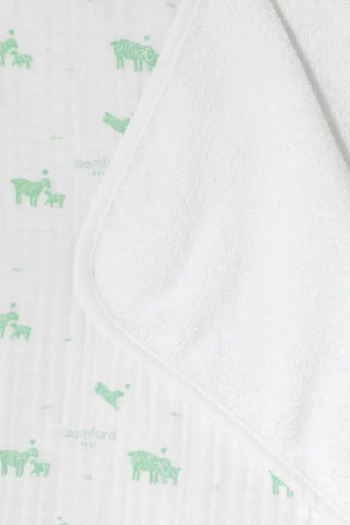 Clover Baby Cotton Hooded Towel Bamford