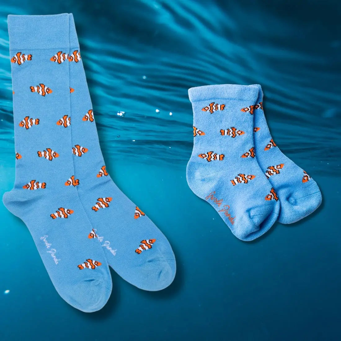Clown Fish Matching Bamboo Socks (Adult & Child) Swole Panda