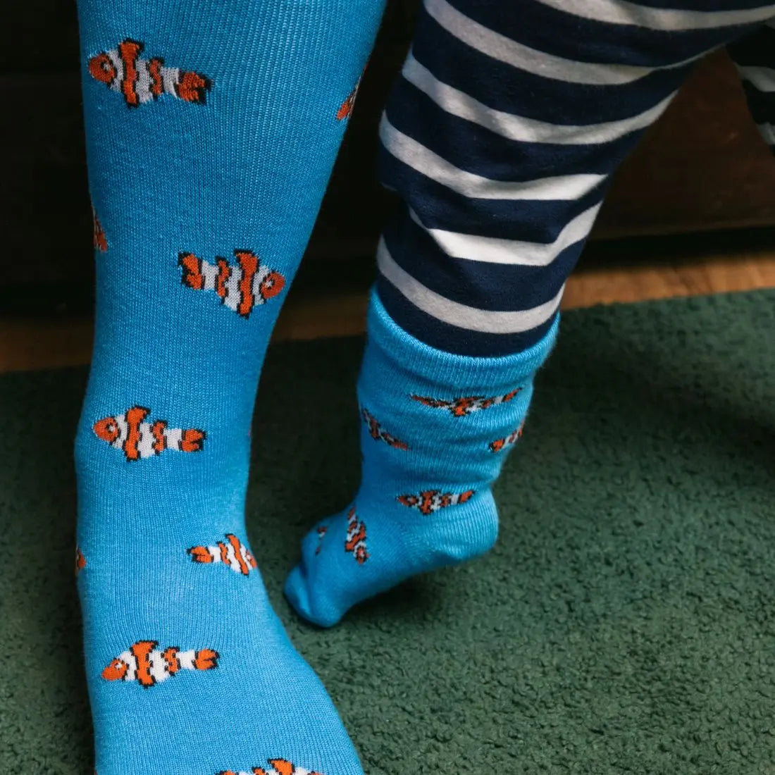 Clown Fish Matching Bamboo Socks (Adult & Child) Swole Panda