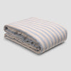 Coastal Blue Pembroke Stripe Linen Blend Duvet Cover Piglet