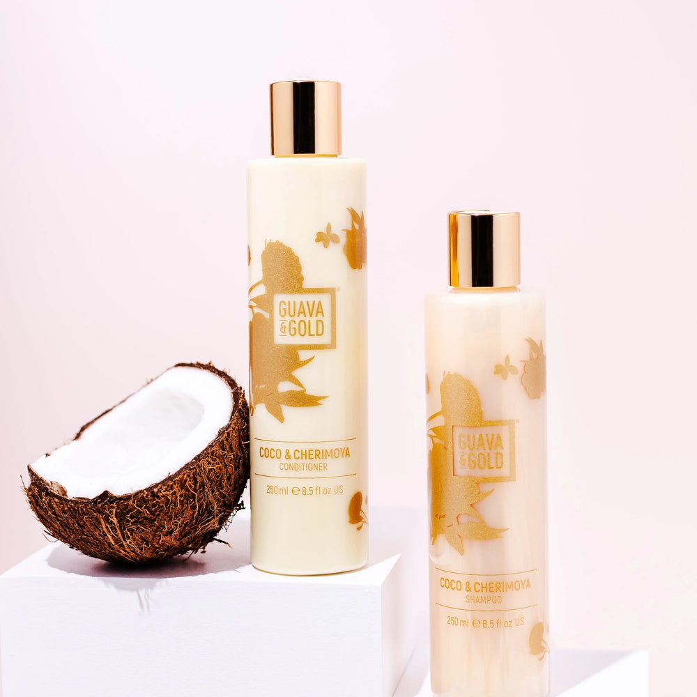 Coco & Cherimoya Hair & Skin Bundle Guava & Gold
