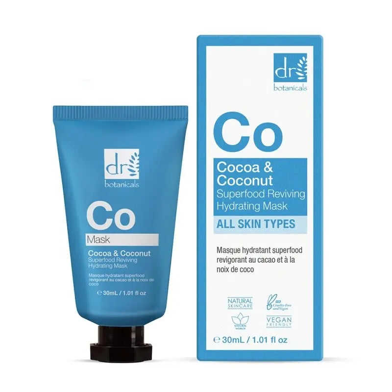 Cocoa & Coconut Superfood Reviving Hydrating Mask 30ml Dr Botanicals