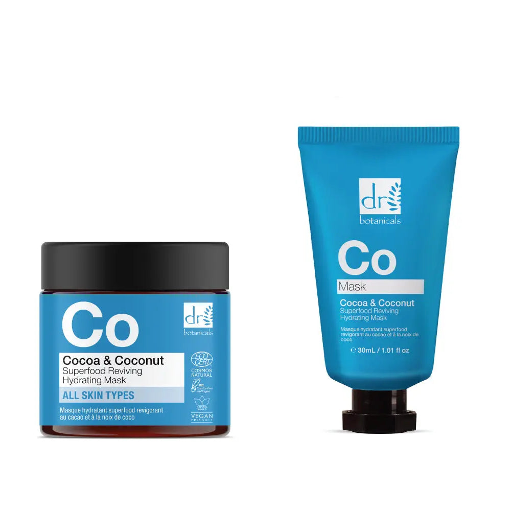 Cocoa & Coconut Superfood Reviving Hydrating Mask Duo Dr Botanicals