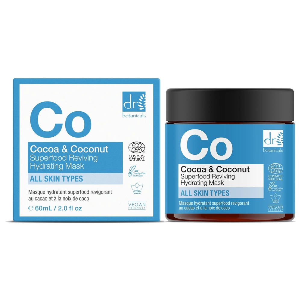Cocoa & Coconut Superfood Reviving Hydrating Mask Duo Dr Botanicals