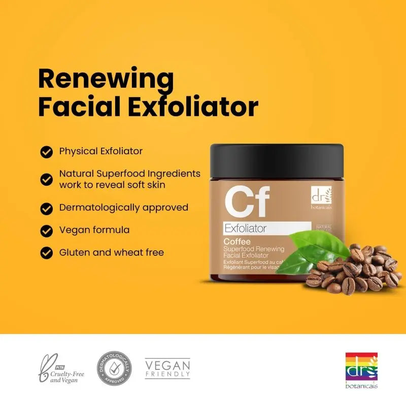 Coffee Superfood Renewing Facial Exfoliator 60ml Dr Botanicals