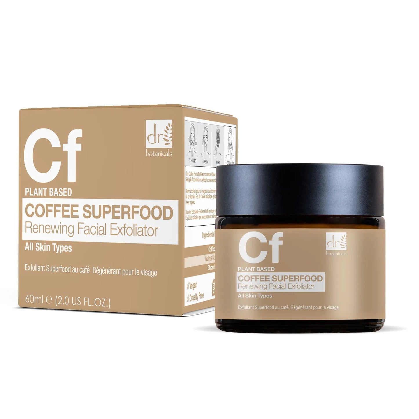 Coffee Superfood Renewing Facial Exfoliator 60ml Dr Botanicals