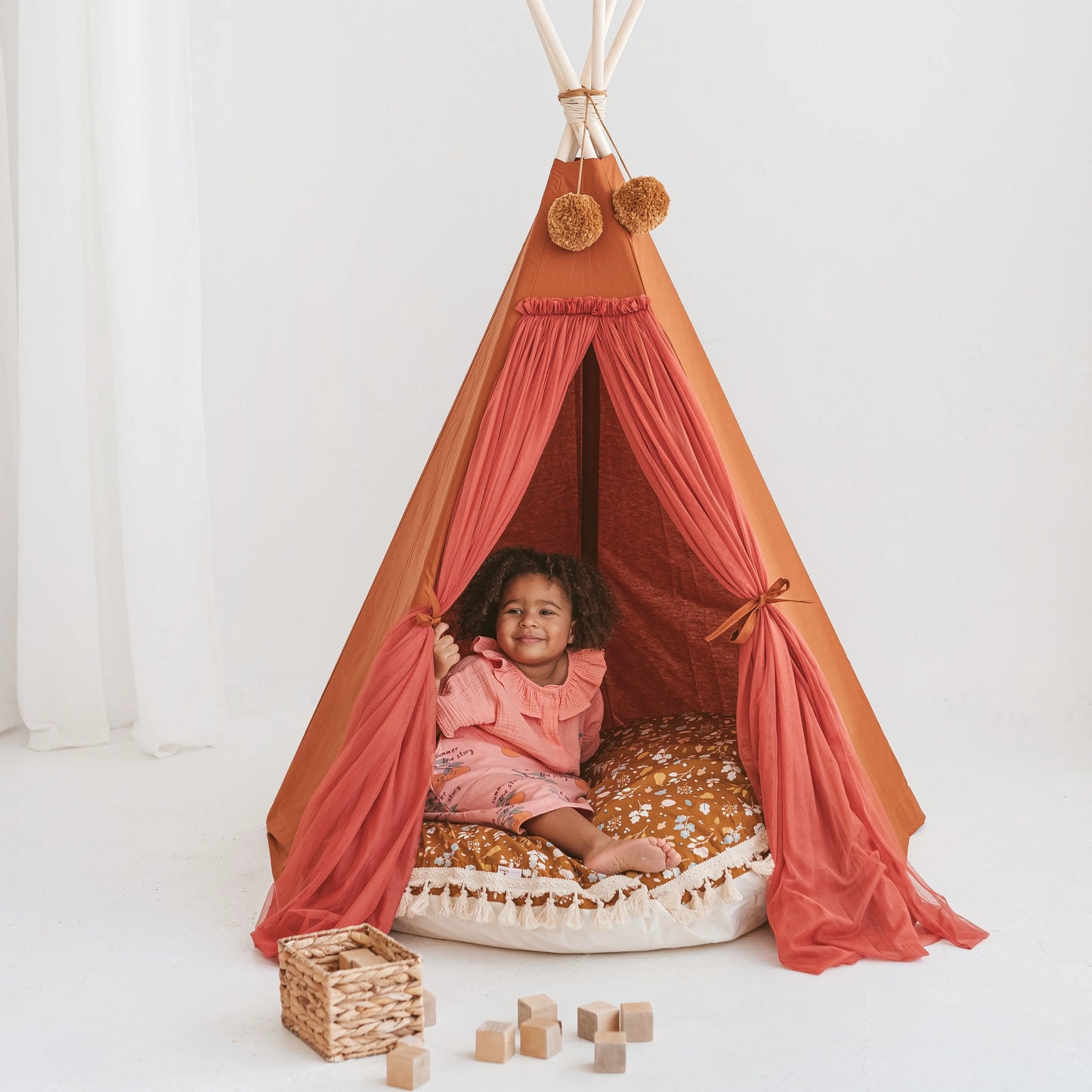 Cognac Fairy Kids Play Tent with Tulle MINICAMP