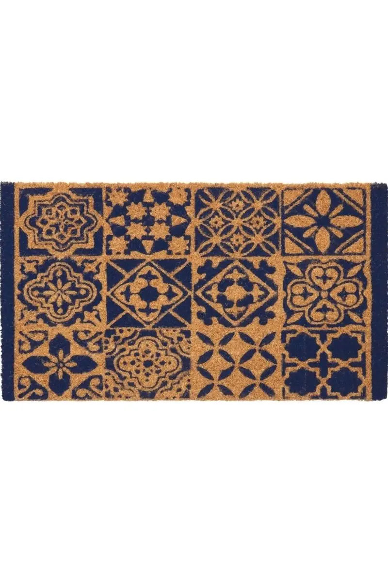 Coir Tile Blue Mat  40x70 cm | 140 The Rugs