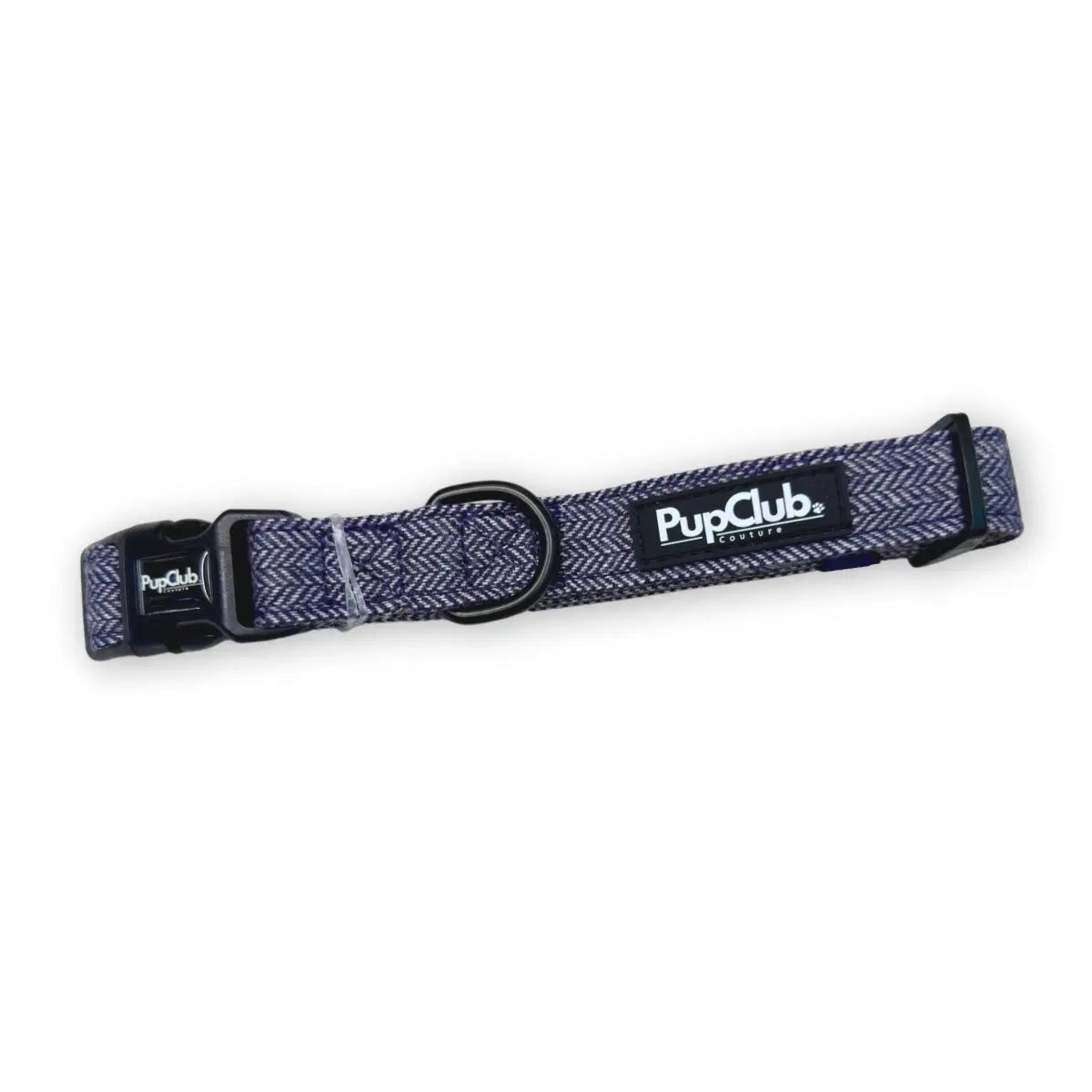 Collar - Tweed Blue PupClub Couture