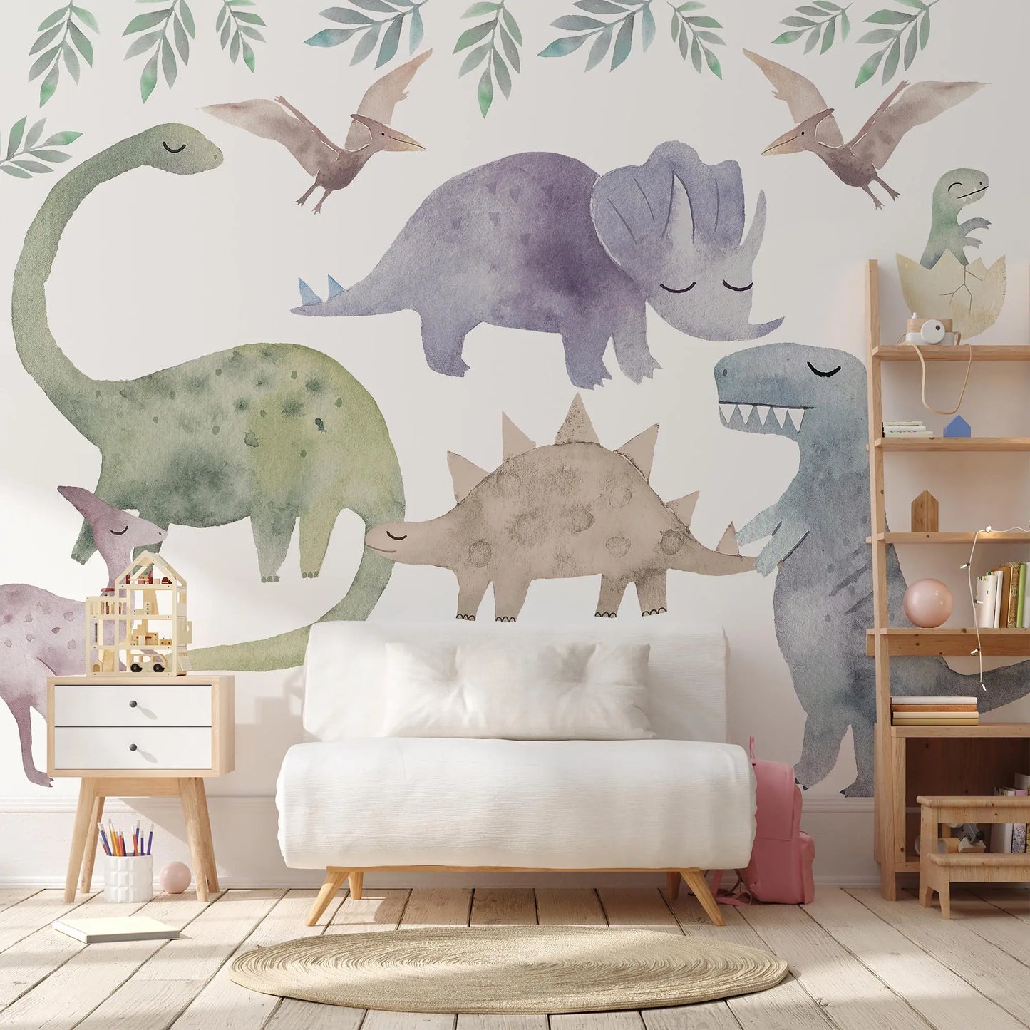 Colorful Dinosaur Wall Decals: Kids Room Decor, Peel & Stick ClickWalls