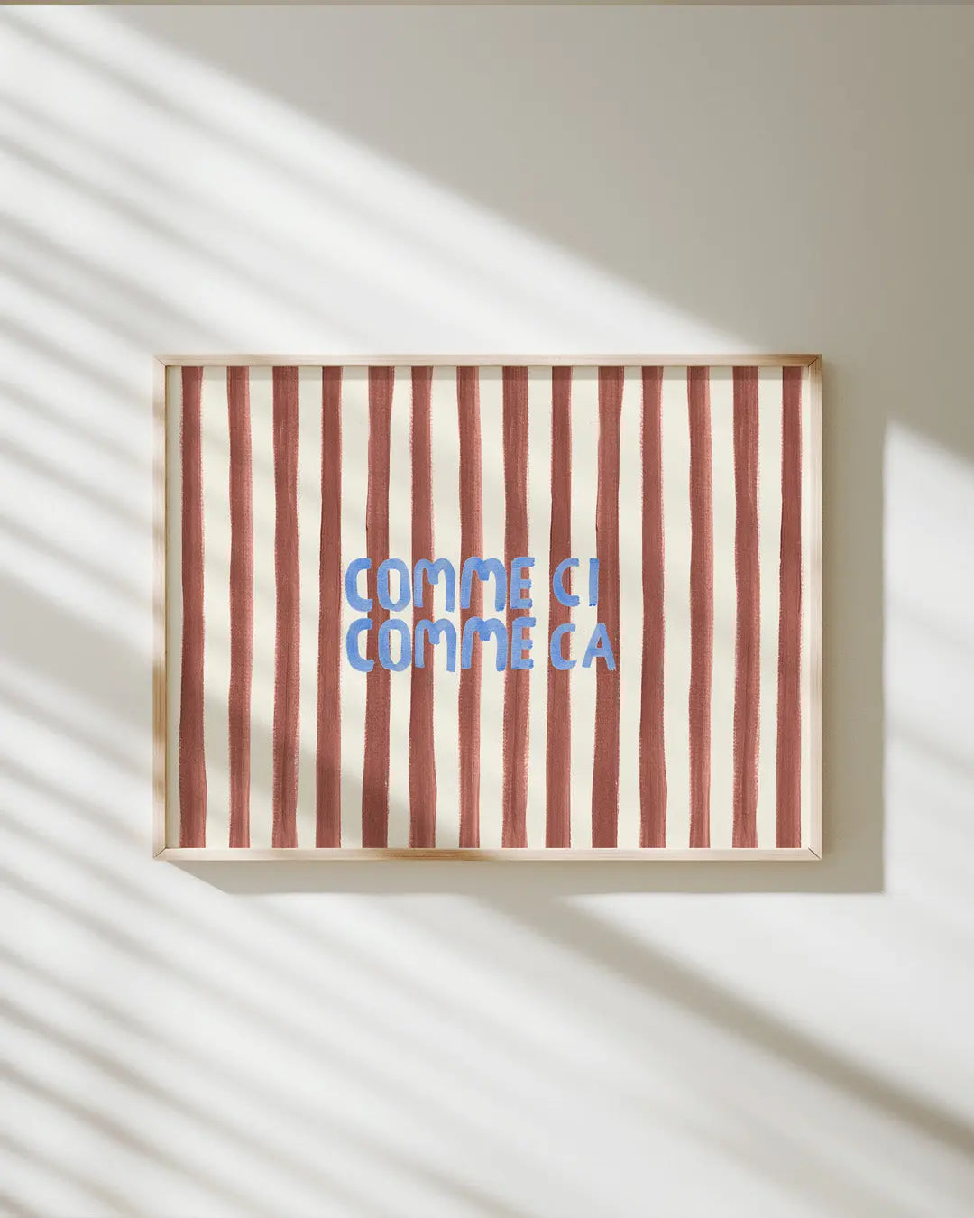 Comme Ci Comme Ca' - Word Art Print Lion & The Pear