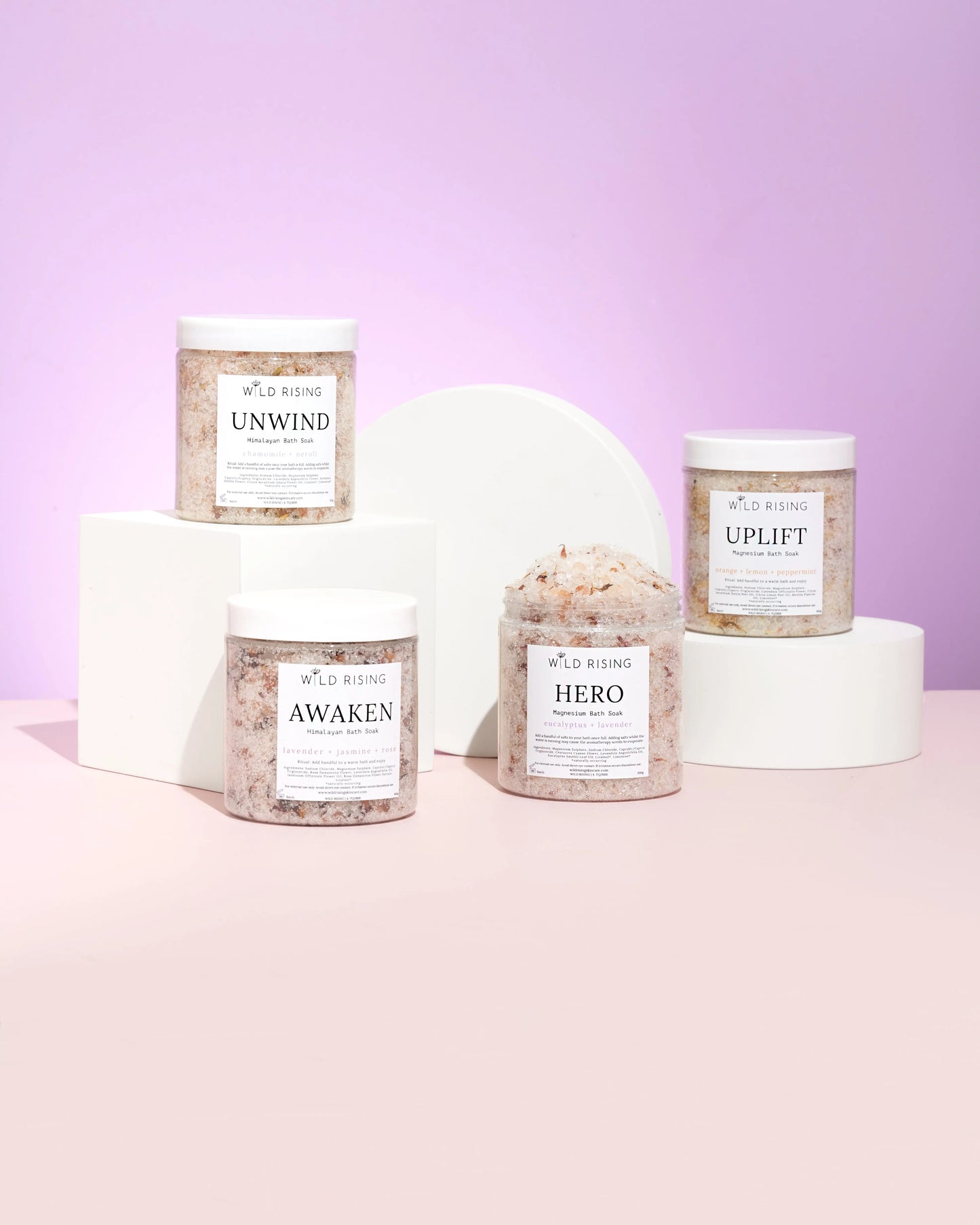 Complete Bath Salt Set Wild Rising Skincare